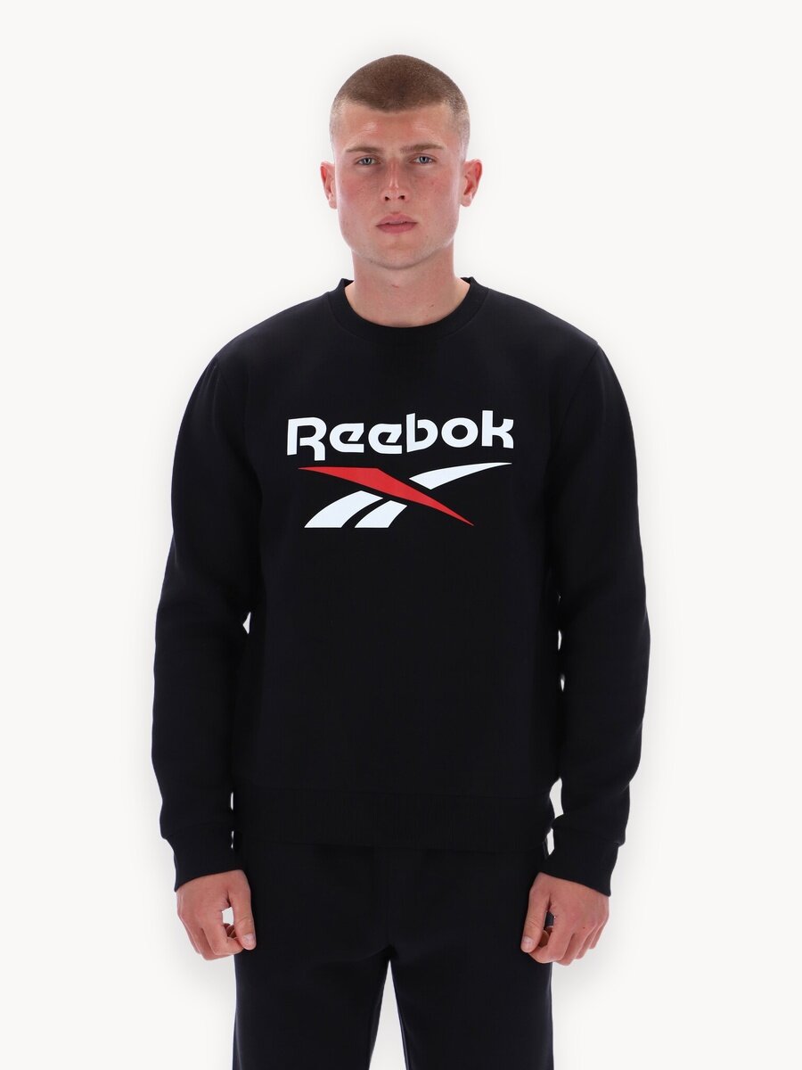Свитшот Reebok Julian 2 Col Logo Crewnec, размер L INT, , черный