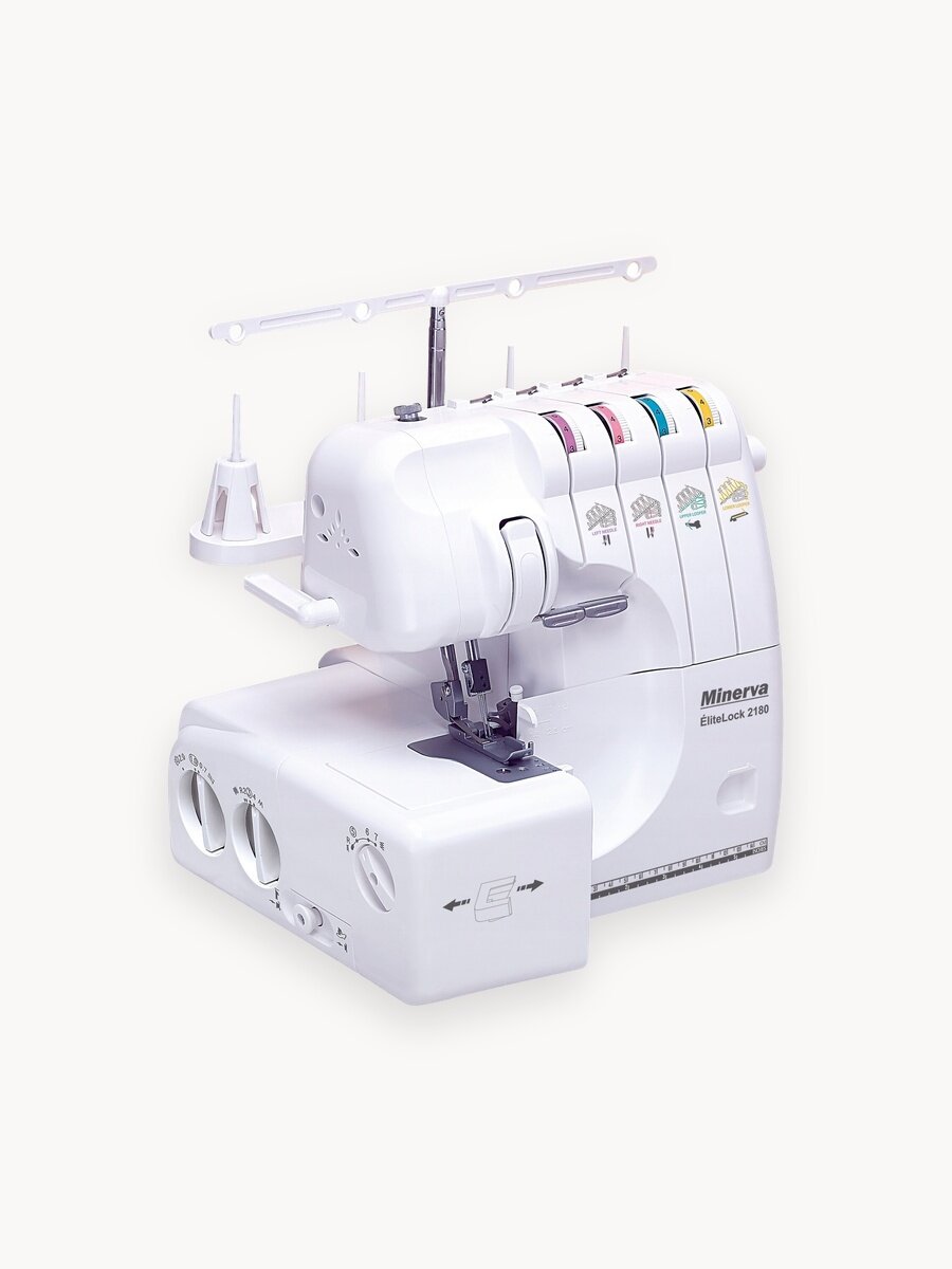 Оверлок Minerva "Elitelock" 2180, швейные операции, 2-4 нити, белый