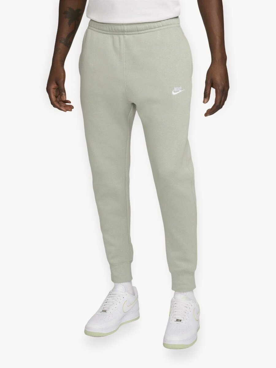 Брюки спортивные NIKE Club, размер M, серо-зеленый