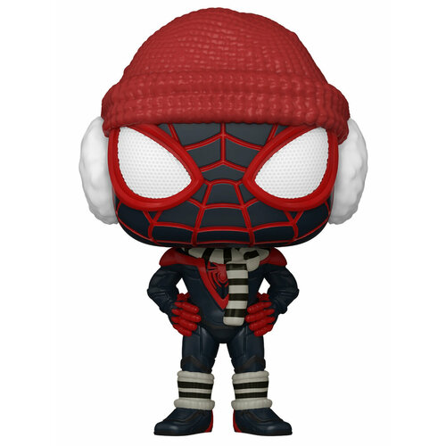 Фигурка Funko POP! Bobble Marvel Games Miles Morales Miles Morales (Winter Suit) (Exc) (1294) 74722 halloween miles morales ps5 suit adults kids peter parker superhero cosplay costume full bodysuit zentai second skin suit