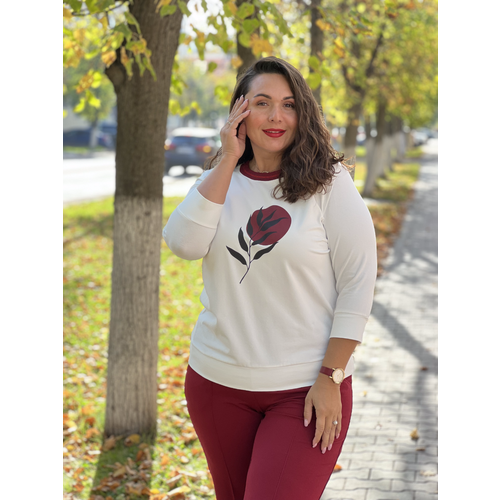 Джемпер, размер 54, белый