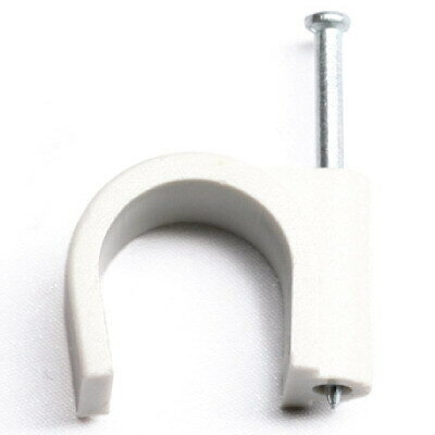 Скоба пластиковая с гвоздем 7-8мм 100шт