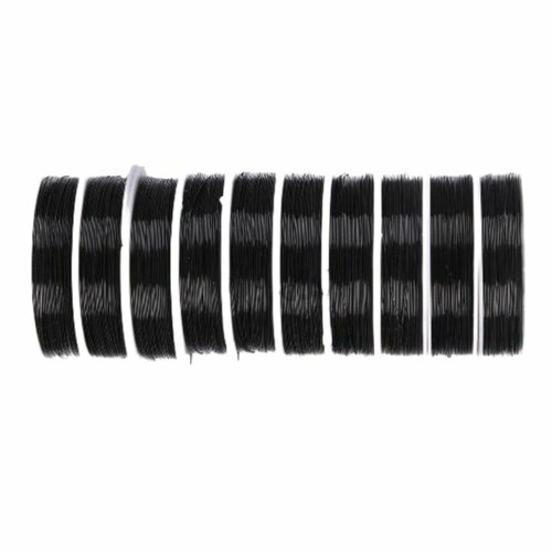 Проволока для бисероплетения 0,3мм, цв. черный, 50м, уп.10шт