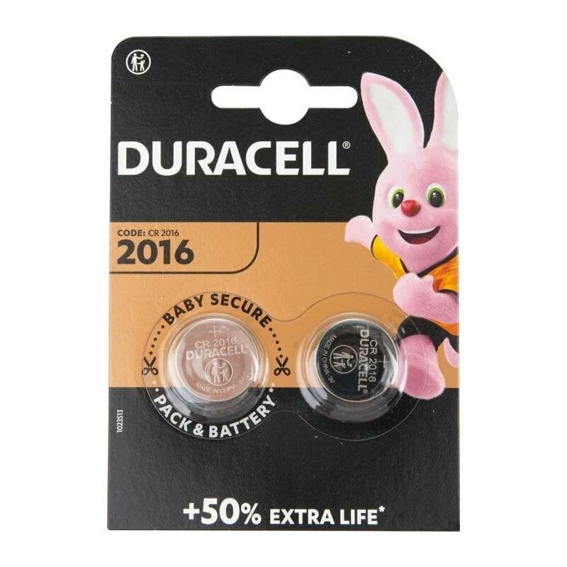Батарейка литиевая Duracell CR2016 (2шт)