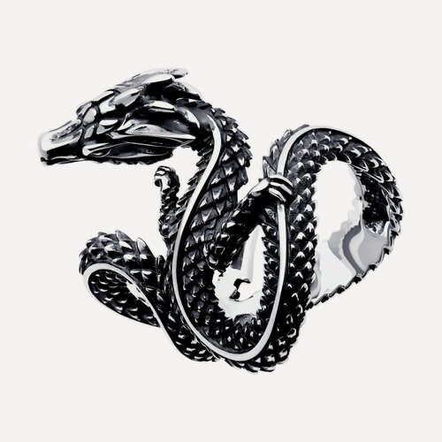 Изображение товара Кольцо широкое, серебро, 925 проба, чернение