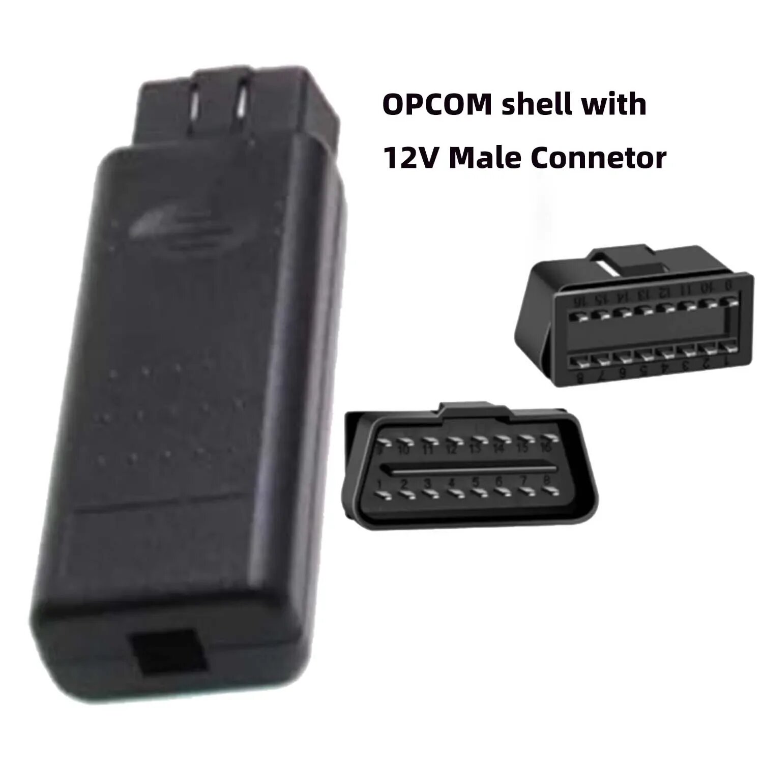 12 В OBDII 90 градусов OBD2 16-контактный гнездовой адаптер в сборе розетки штекер разъем для OPCOM автомобильный диагностический инструмент, with male plug