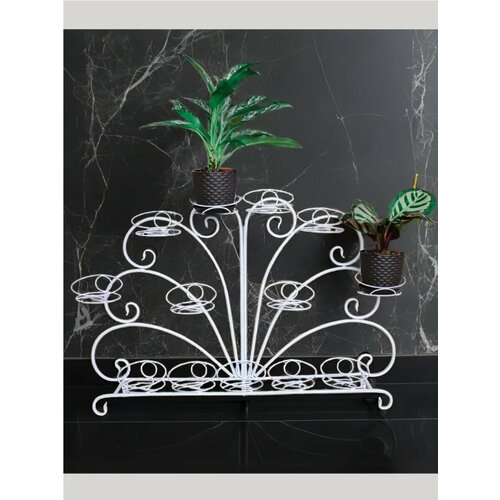 Металлическая подставка для цветов напольная, на подоконник на 13 горшков.
