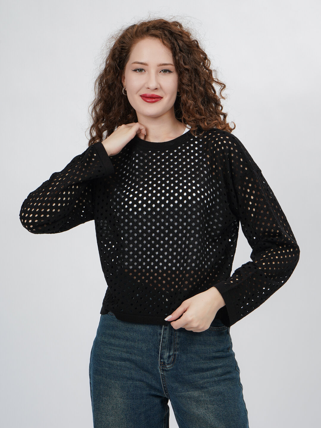 Джемпер , размер 42-46, черный — фото 1