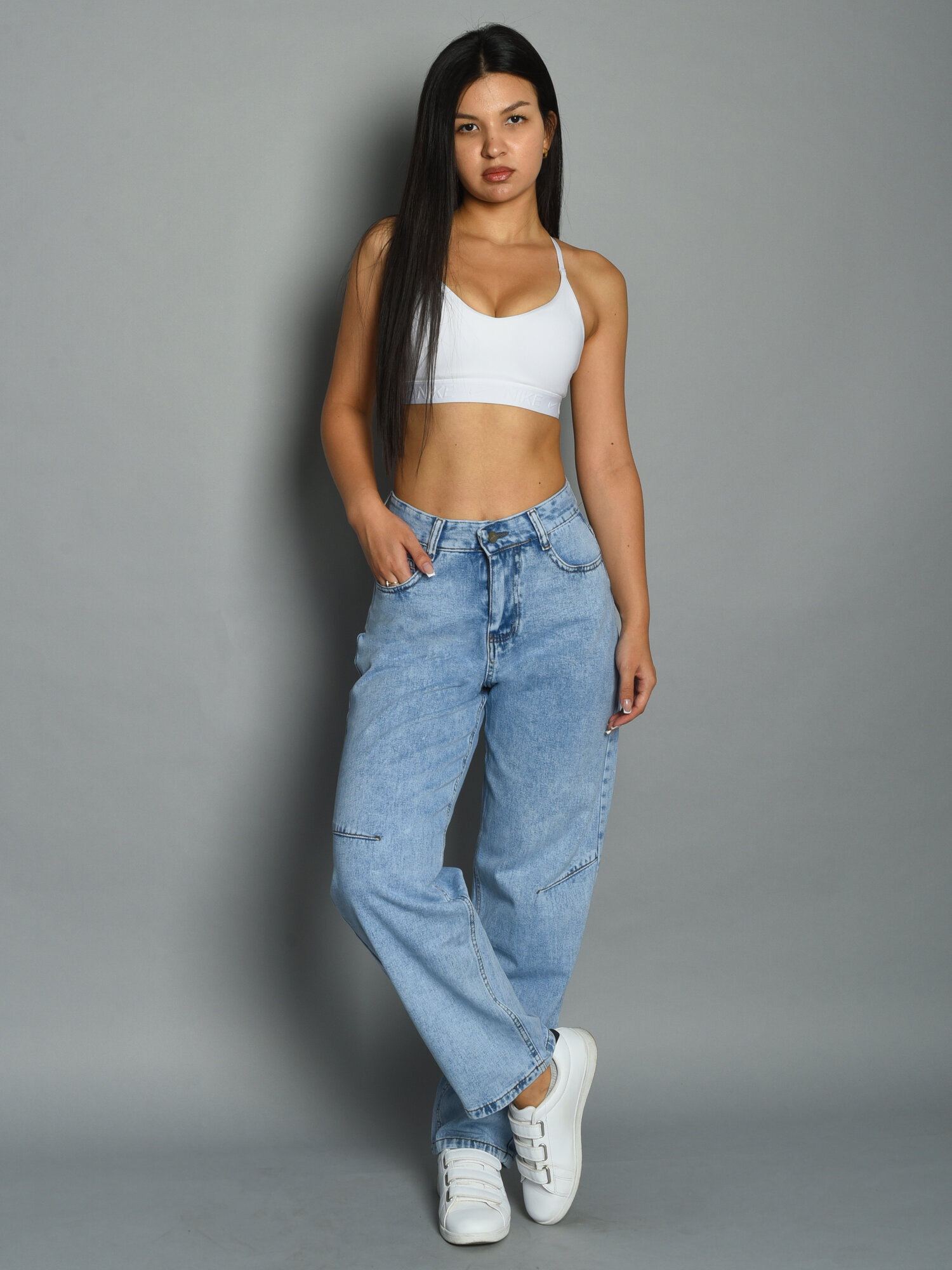 Джинсы бананы  7/8, размер 29, blue nostalgia — фото 1