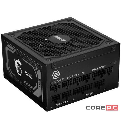 Блок питания MSI 1000W MAG A1000GL PCIE5 (306-7ZP9B11-CE0) 16 Pin (PCIe 5.0 Connector Cable Details) — фото 1