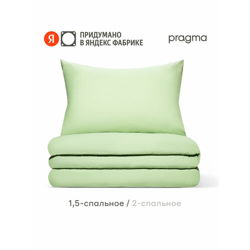 Комплект постельного белья без простыни Pragma Tagum 2-х спальный серо-зеленый 2944₽