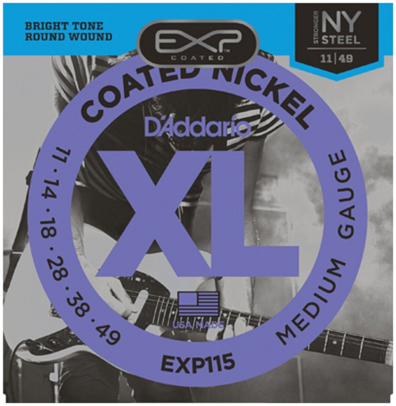 D'Addario Coated 11-49 Blues Jazz Rock EXP115