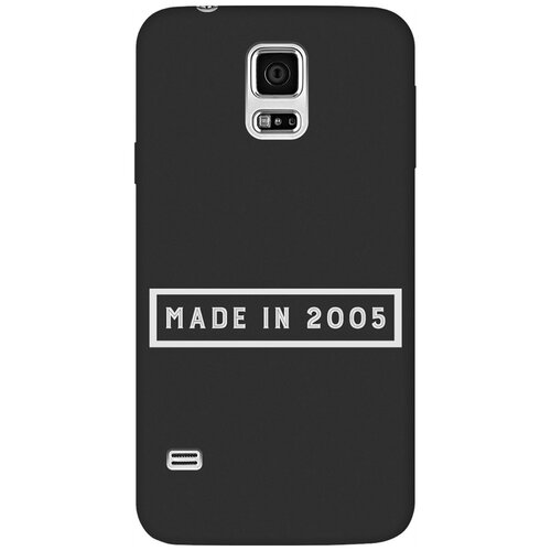 матовый soft touch силиконовый чехол на samsung galaxy s5 самсунг с5 с 3d принтом the nineties w черный Матовый Soft Touch силиконовый чехол на Samsung Galaxy S5, Самсунг С5 с 3D принтом 2005 W черный