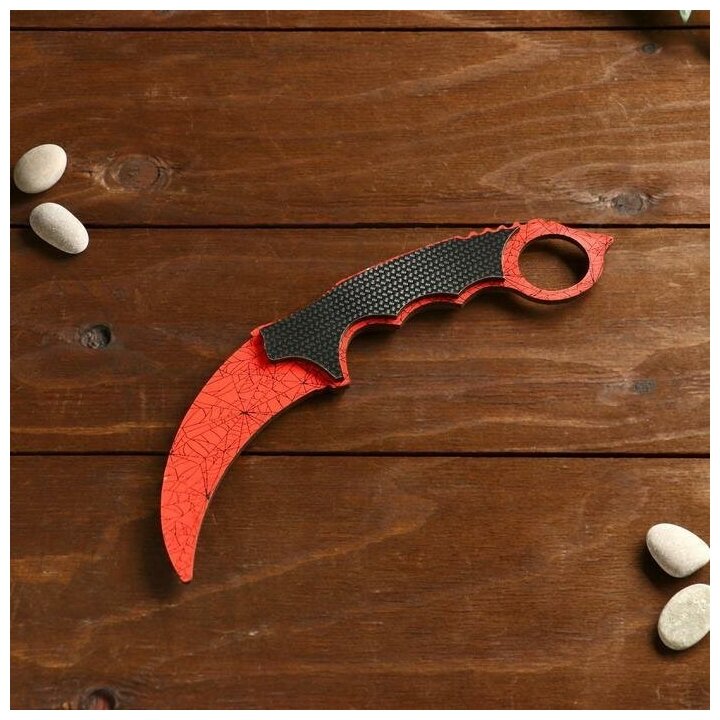 Сувенирное оружие из дерева «Керамбит, паутина» КС