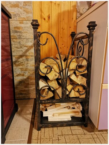 Изображение товара Кованая дровница Селена, серебро