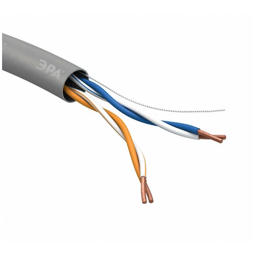 ЭРА Кабель витая пара U/UTP 2x2x24 AWG Cat5e CU PVC 305м (2/40) (2/40) кабель utp cat5e 305m anc514 40 tv com