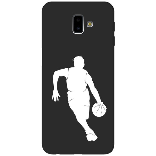 матовый чехол football w для samsung galaxy j6 2018 самсунг джей 6 плюс с 3d эффектом черный Матовый чехол Basketball W для Samsung Galaxy J6+ (2018) / Самсунг Джей 6 плюс с 3D эффектом черный