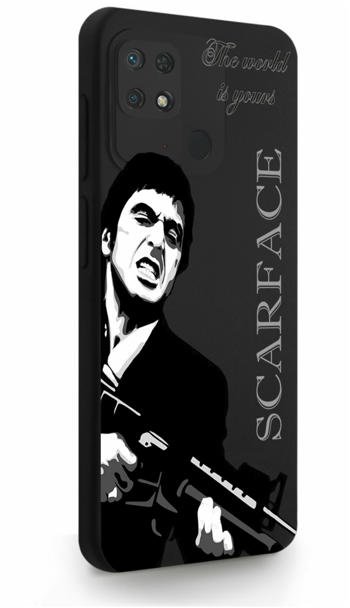 Черный силиконовый чехол для Xiaomi Redmi 10C Scarface Tony Montana Лицо со шрамом для Сяоми Редми 10С