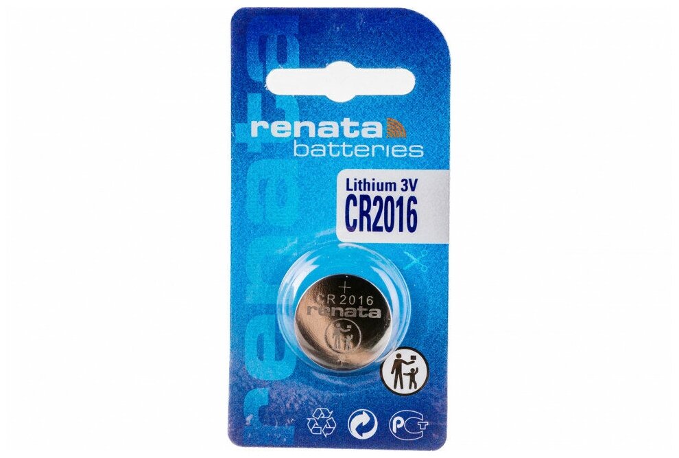 Renata CR 2016 (батарейка литиевая Li/MnO2, 90mAh, 3V)NEW