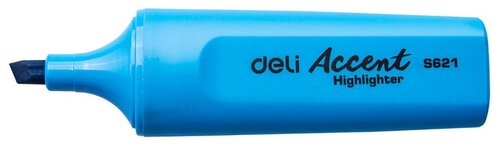 Текстовыделитель Deli Accent ES621BLUE Delight скошенный пишущий наконечник, толщина линии 1-5 мм, цвет синий, 10 шт. (436859)