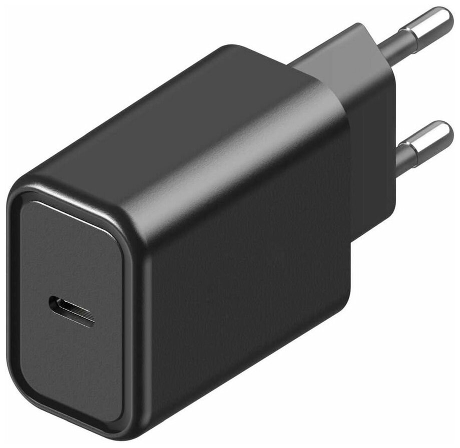 Сетевое зарядное устройство INTERSTEP USB type-C, 3A, черный - фото №1