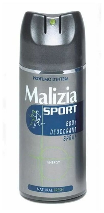 дезодорант MALIZIA Sport Energy аэрозоль 150мл мужской - фото №4