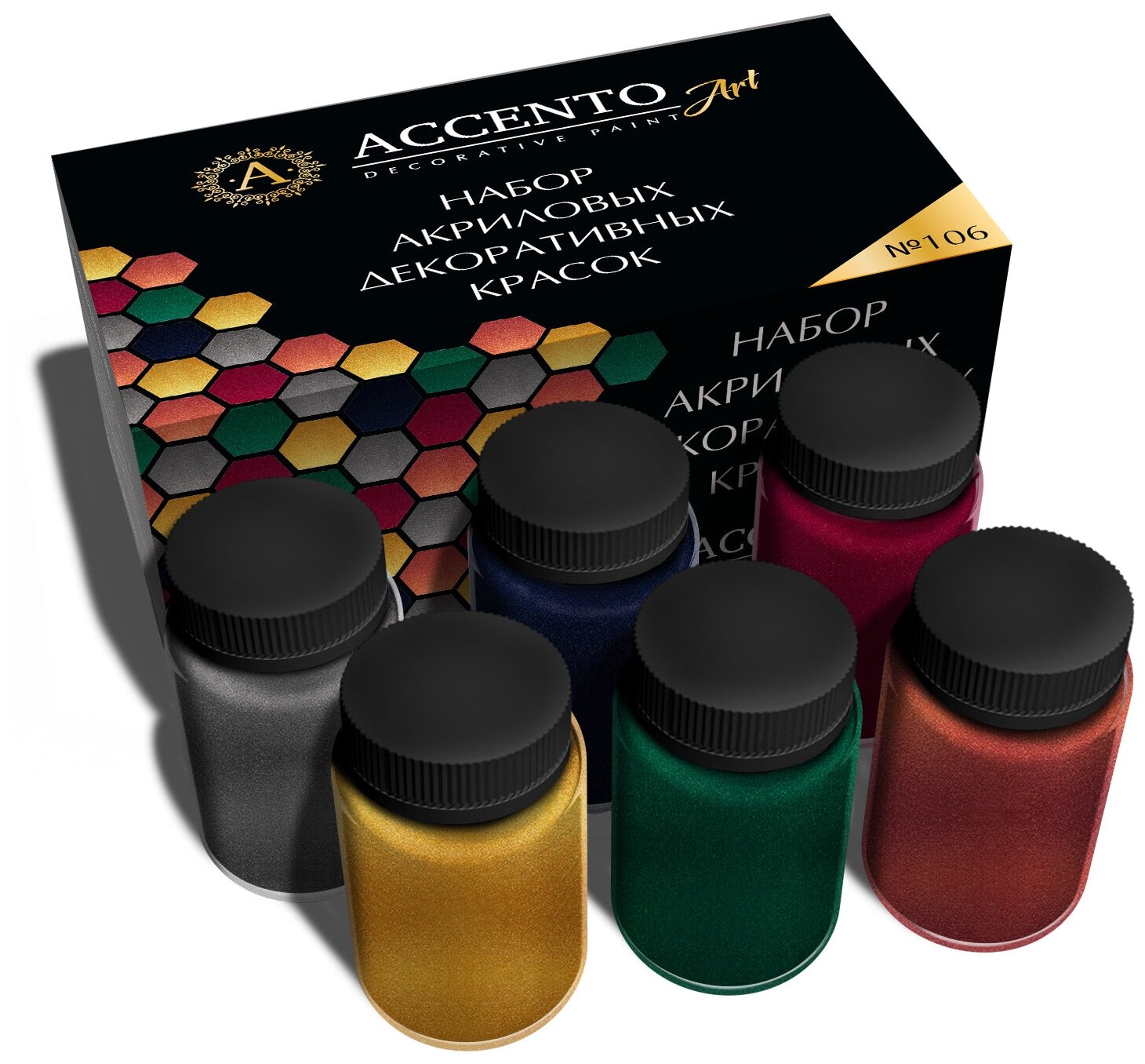 фото Набор акриловых красок для рисования и творчества 6*75г №106