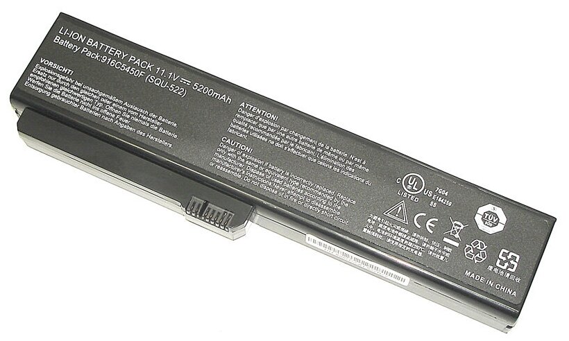 Аккумуляторная батарея для ноутбука Fujitsu Siemens Amilo Si1520 5200mAh SQU-522 OEM черная