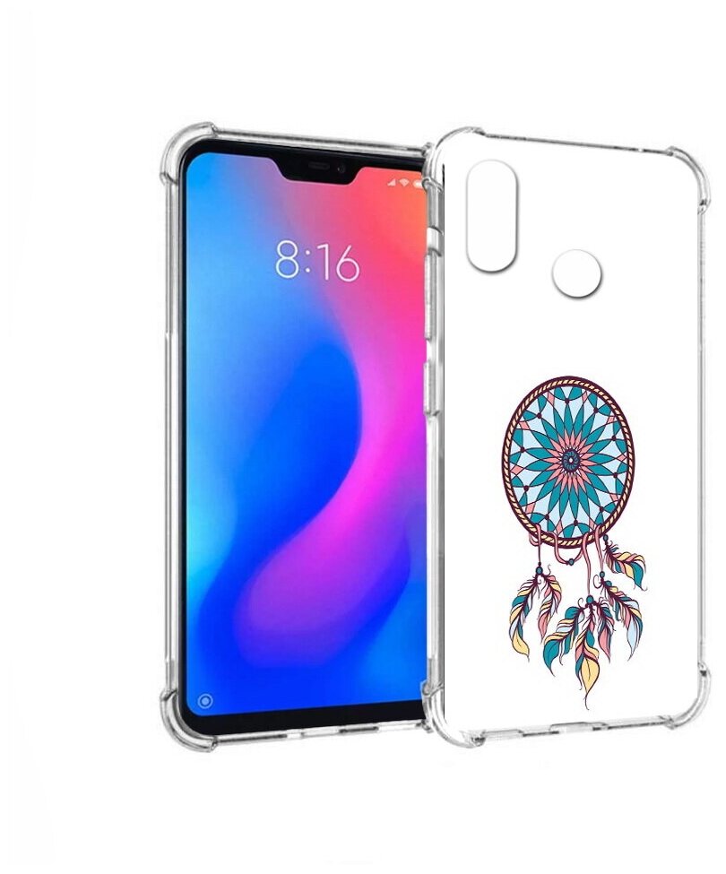 Чехол задняя-панель-накладка-бампер MyPads ловец снов синий для Xiaomi Redmi 6 Pro/Xiaomi Mi A2 Lite противоударный