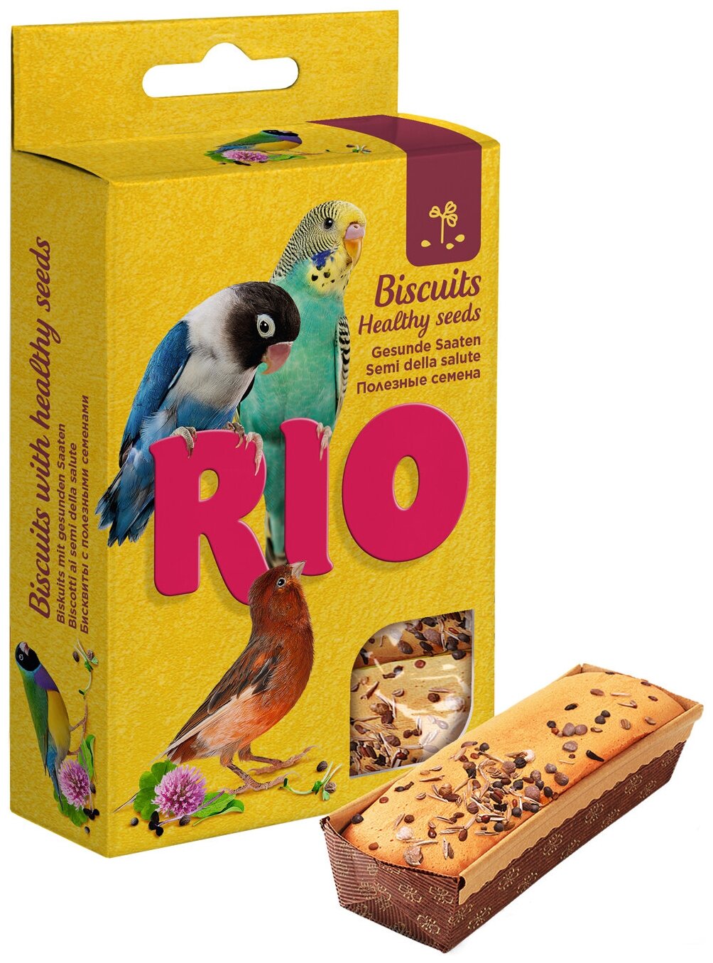 Лакомство RIO Бисквиты для птиц с полезными семенами (5 шт. по 7 г), 35 г