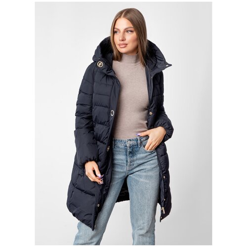 фото Пуховик 35, каляев, размер 42, сине-черный