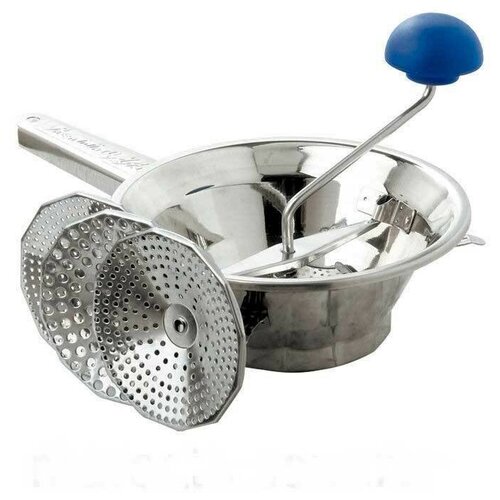 Протирка OMAC Сито протирочное механическое 20 см Emanuel 2 OMAC, с 3 сменными тёрками, нержавеющая сталь