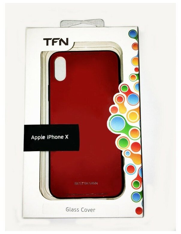 Чехол(накладка) для Apple iPhone X, красный TFN, TFN-RS-07-008GCRED