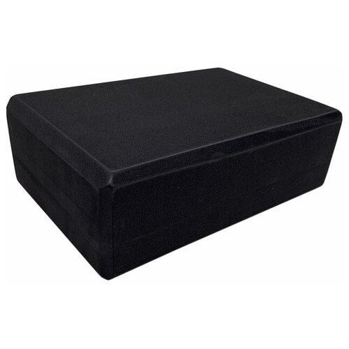 BE100-7 Йога блок полумягкий (черный) 223х150х76мм., из вспененного ЭВА (A25574)