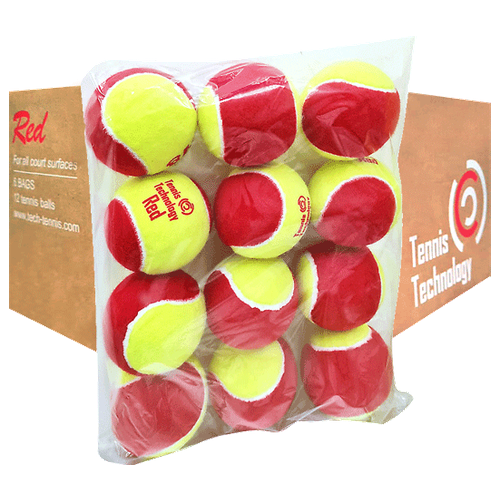 Теннисные мячи Tennis Technology Red 72 (6x12) теннисные мячи tennis technology argest x3