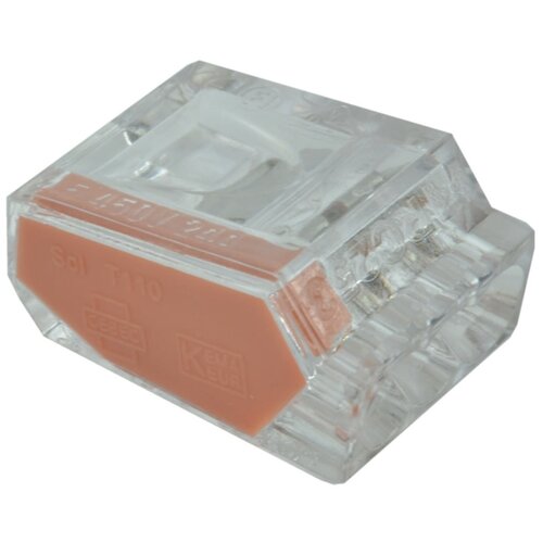 Компактная клемма БК03 (TYP016), Полиамид, 3-х проводная, 1,0-2,5мм, 24А, 450В, (упаковка 6 шт) iTOK