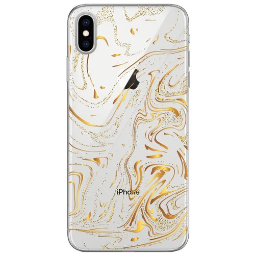 Силиконовый чехол Mcover для Apple iPhone XS Max с рисунком Золотой узор силиконовый чехол mcover для apple iphone xs max с рисунком чёрный узор