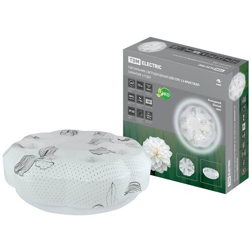 Светильник светодиодный LED СПС 12 15Вт 4000К D35см, Кристалл TDM (Цена за: 1 шт.)