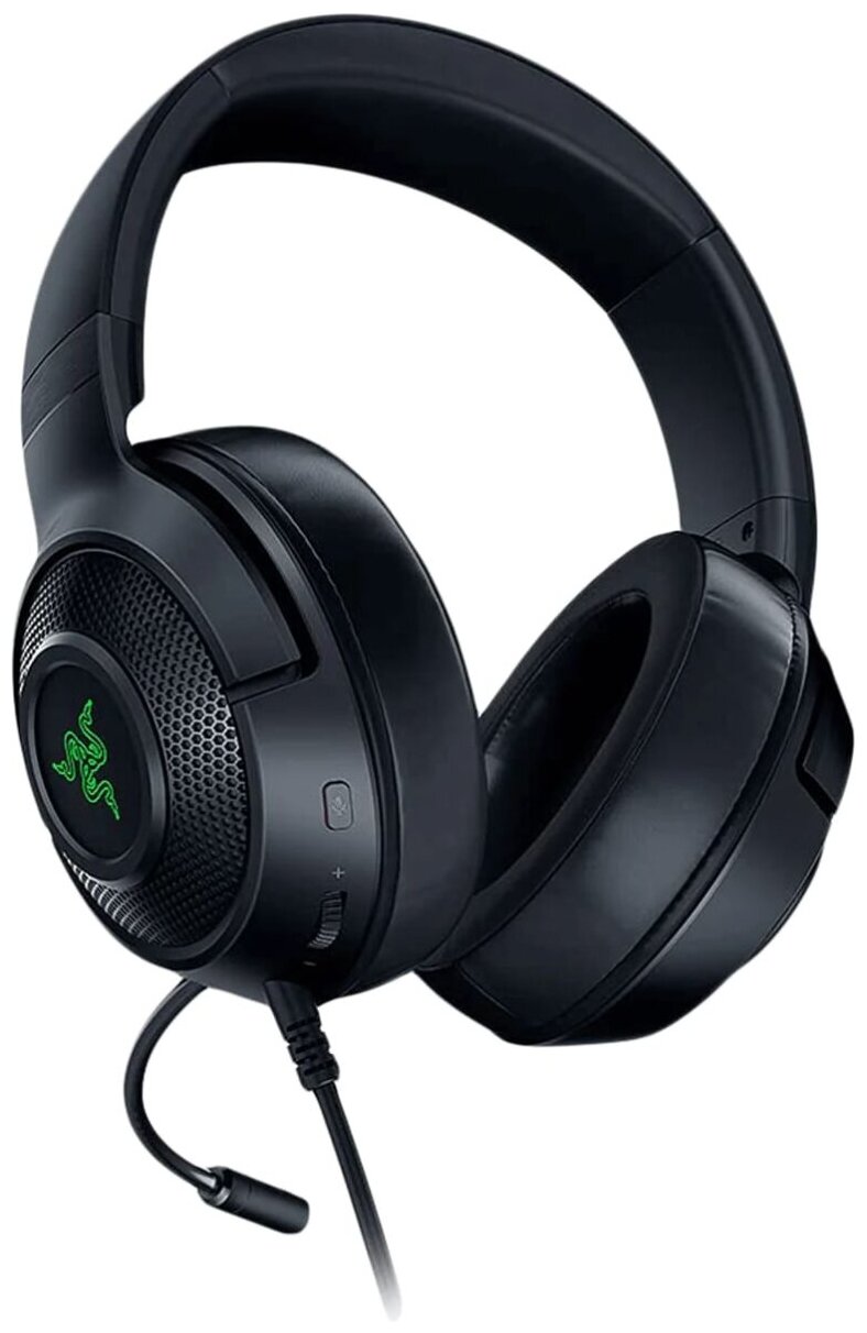 Гарнитура игровая Razer Kraken V3 X, для компьютера, мониторные, черный [rz04-03750100-r3m1]