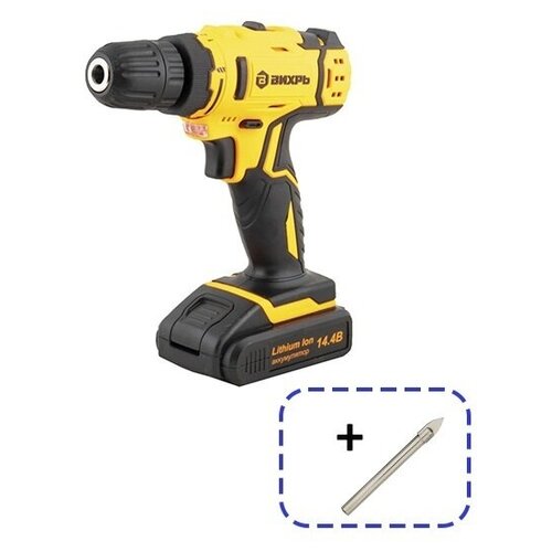 Дрель-шуруповерт аккумуляторная ДА-144Л-2К 20 Ач Вихрь подарок Сверло по керамике и стеклу 8 мм 429000₽