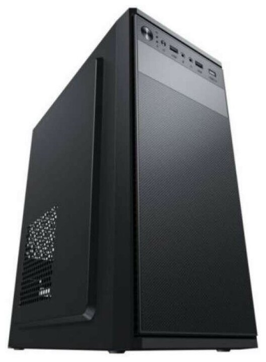 Корпус mATX Eurocase черный, без БП, закаленное стекло, USB3.0 - фото №1