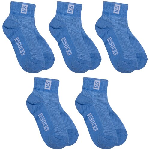 фото Комплект из 5 пар детских носков rusocks (орудьевский трикотаж) темно-голубые, размер 14