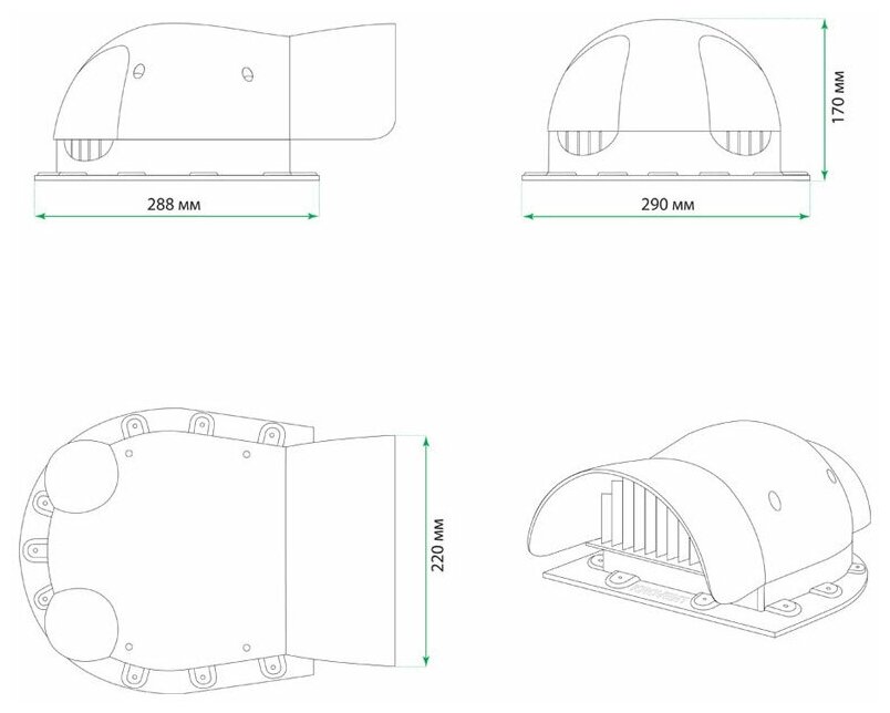 Кровельный вентиль для мягкой и фальцевой кровли Krovent KTV-Seam, красный (RAL 3009) - фотография № 3