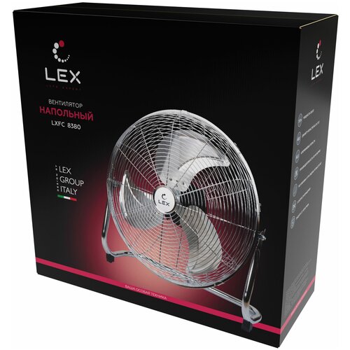 Вентилятор напольный LEX LXFC 8380 Механический Серебристый 100 Вт