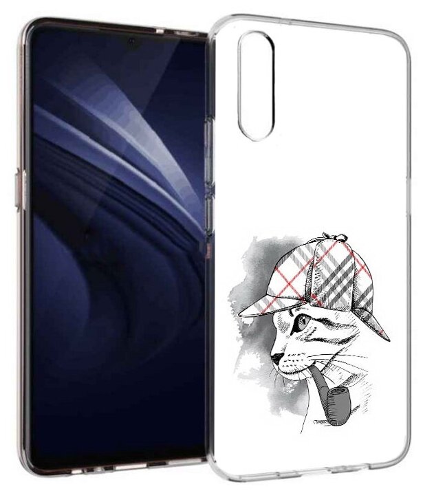 Чехол задняя-панель-накладка-бампер MyPads кошка с трубкой для Vivo iQOO Neo/Vivo V17 Neo противоударный