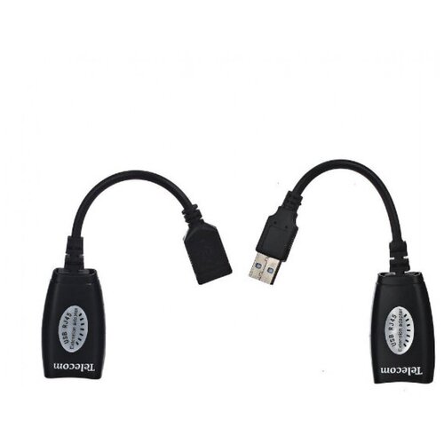 Адаптер-удлинитель Telecom USB-AM/AF - RJ45, по витой паре, до 45m TU824 16211280