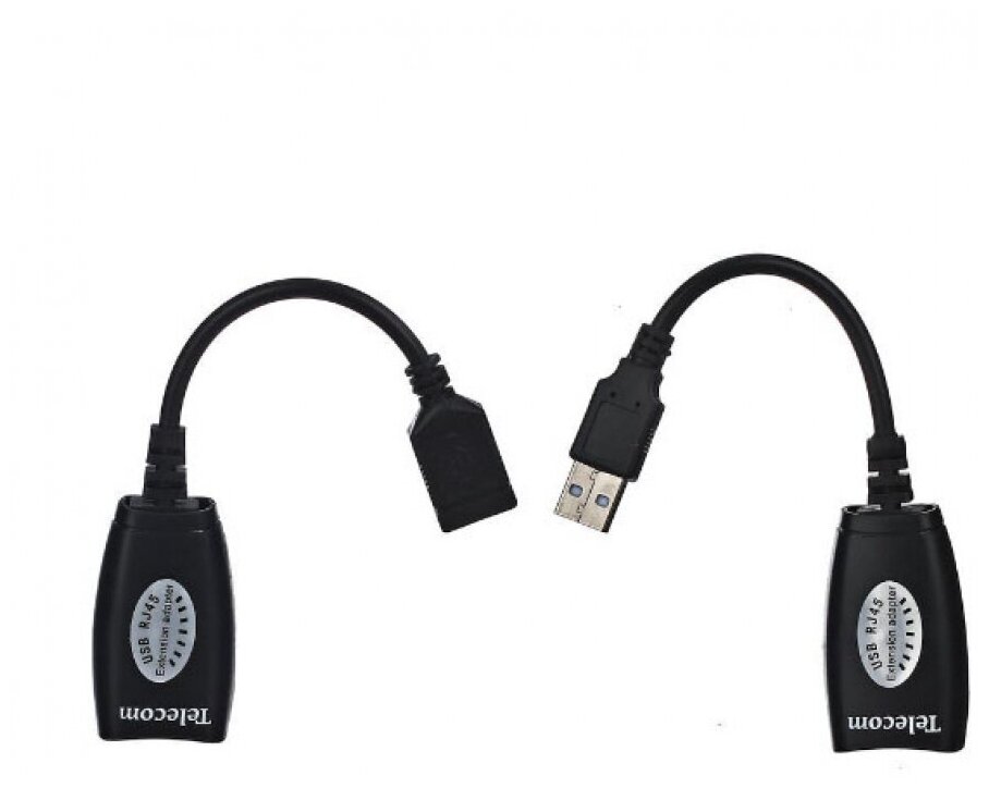 Адаптер-удлинитель Telecom USB-AMAF/RJ45, по витой паре до 45m ,