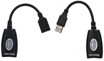 Адаптер-удлинитель Telecom USB-AMAF/RJ45, по витой паре до 45m ,