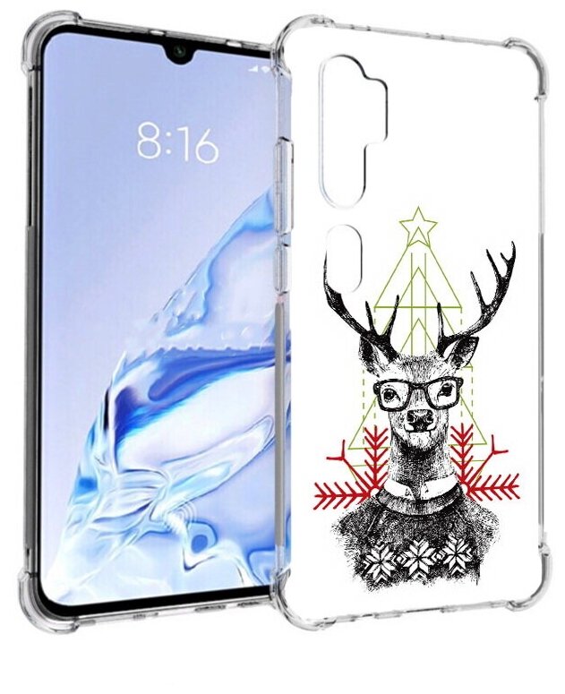 Чехол задняя-панель-накладка-бампер MyPads умный олень для Xiaomi Mi Note 10/Mi Note 10 Pro/Mi CC9 Pro противоударный