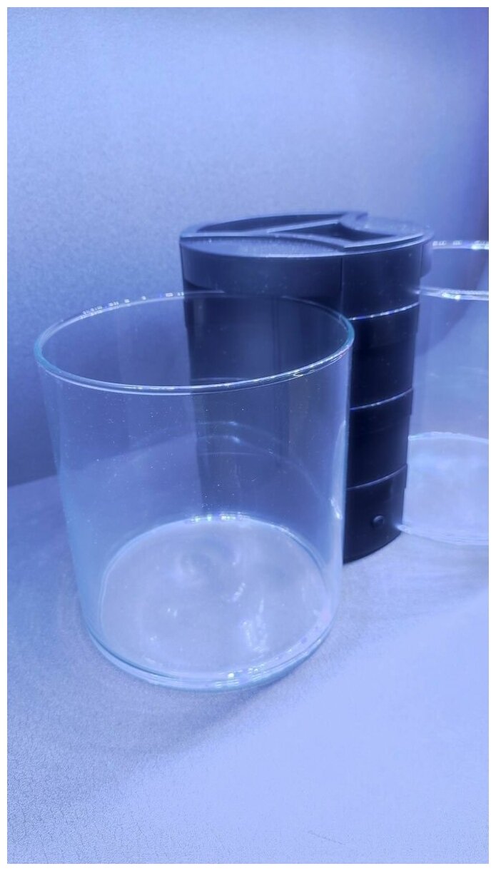 Аквариум для петушков AquaSyncro NW04 BLACK, объем 2х2л, черный, свет LED 3 белых и 1 синий диод - фотография № 7